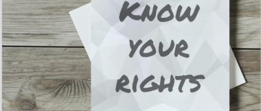 Image saying know your rights